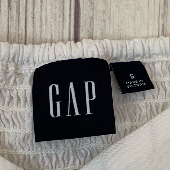 Gap White Button Down Peplum Style Blouse Shirt Size Small S - Picture 2 of 5